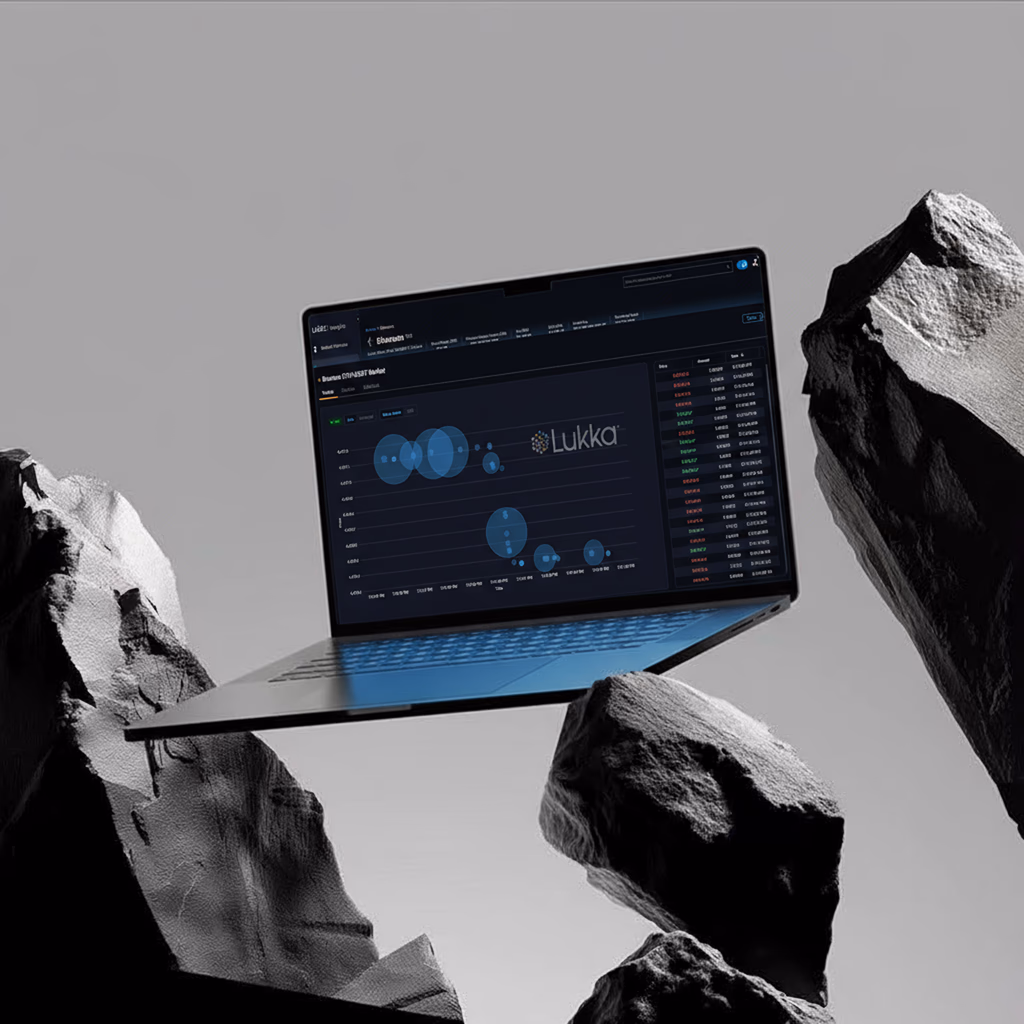 Technology and finance concept with laptop