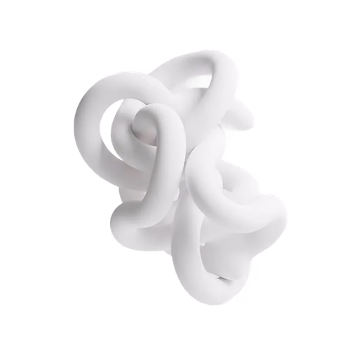 Complex intertwined white loops