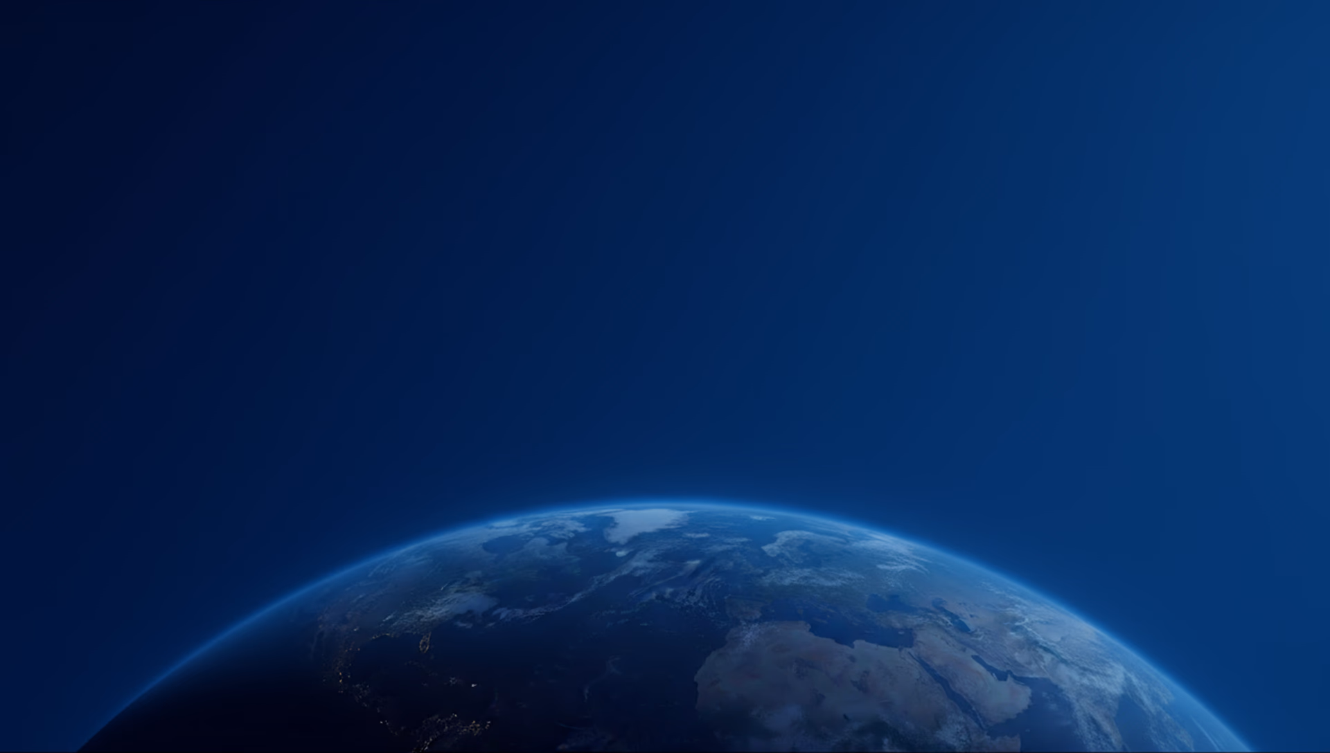 Globe partially illuminated in space