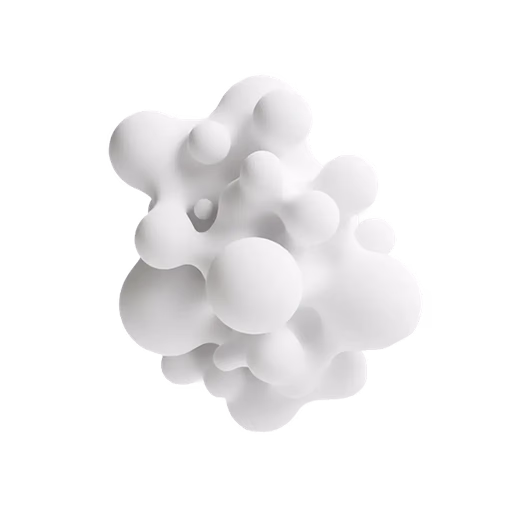 Cloud-like sculpture with rounded forms